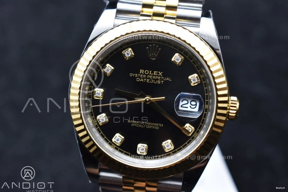 Best DateJust YG YG 41 Jubilee 126333 Dial Bracelet Diamonds 904L VR3235 On Clean SS Edition Steel 1:1 0426